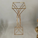 Tall Gold Metal Flower Stand