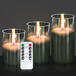 Flameless LED Candle Remote Included Gray Tint